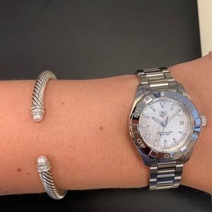 David Yurman cable classics bracelet pearl dmnds